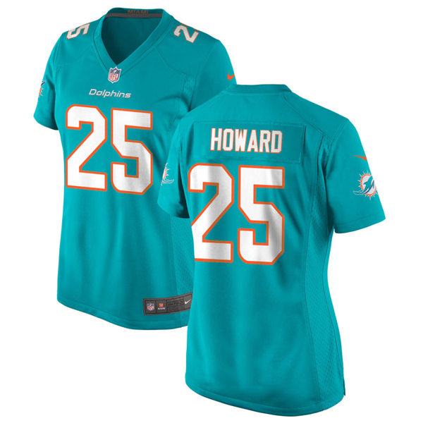 Womens Miami Dolphins #25 Xavien Howard Nike Aqua Vapor Limited Jersey