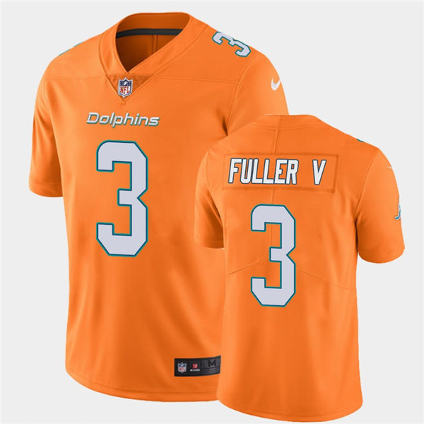 Mens Miami Dolphins #3 Will Fuller V  Nike Orange Color Rush Limited Jersey