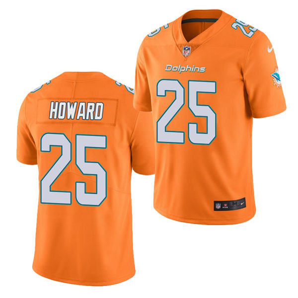 Mens Miami Dolphins #25 Xavien Howard  Nike Orange Color Rush Limited Jersey