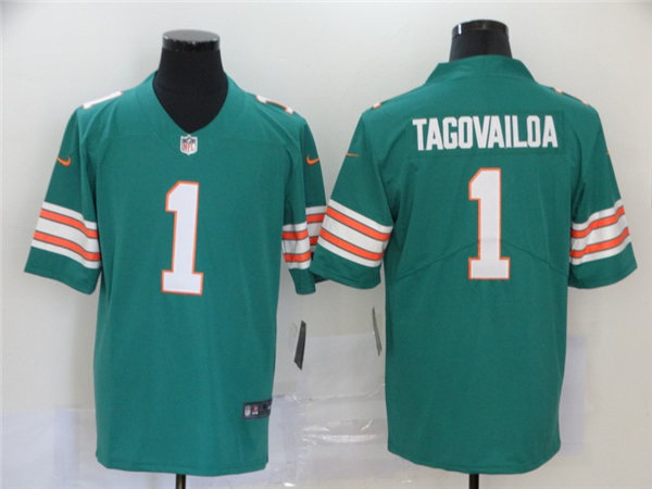 Youth Miami Dolphins #1 Tua Tagovailoa Nike Aqua Alternate Vapor Limited Jersey