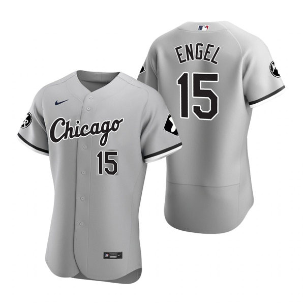 Mens Chicago White Sox #15 Adam Engel Nike Gray Road FlexBase Jersey