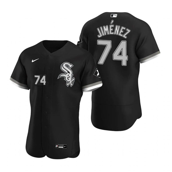 Mens Chicago White Sox #74 Eloy Jimenez Nike Black Alternate FlexBase Jersey