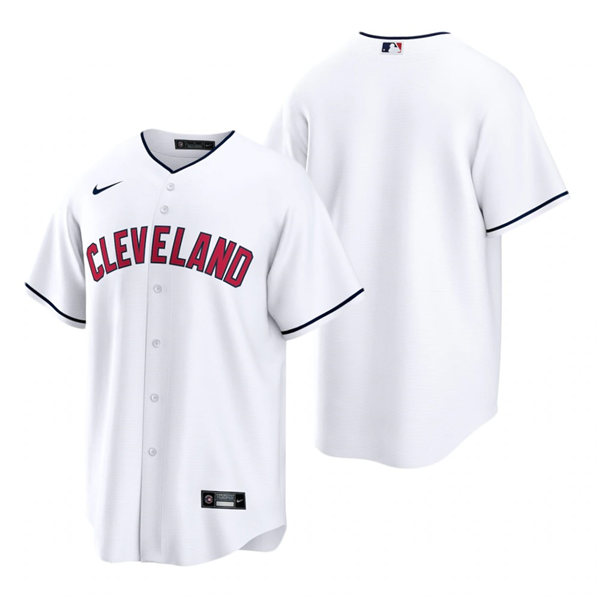 Youth Cleveland Indians Custom Zach Plesac Roberto Perez Jose Ramirez Amed Rosario Nike 2021 Cleveland White Alternate Jersey