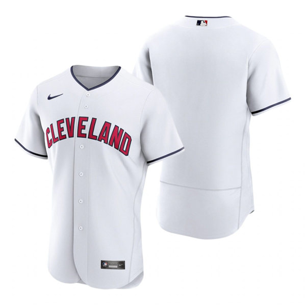 Mens Cleveland Indians Blank Nike 2021 Cleveland White Alternate Flexbase Team Jersey