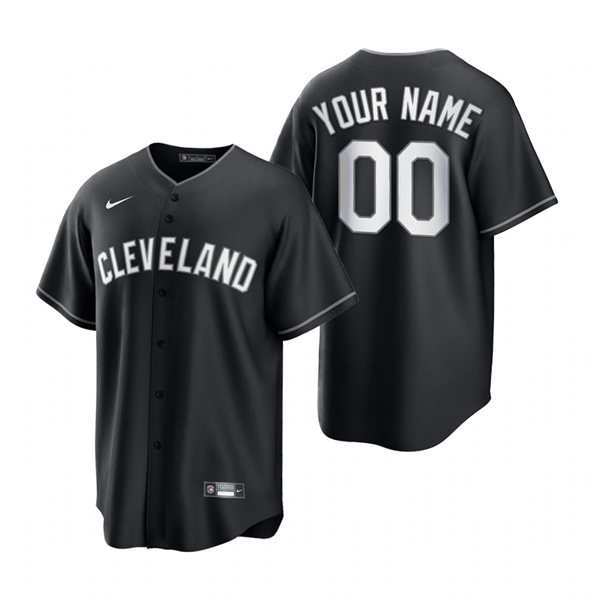 Men's Cleveland Indians Custom Nike 2021 Black Fashion Jersey