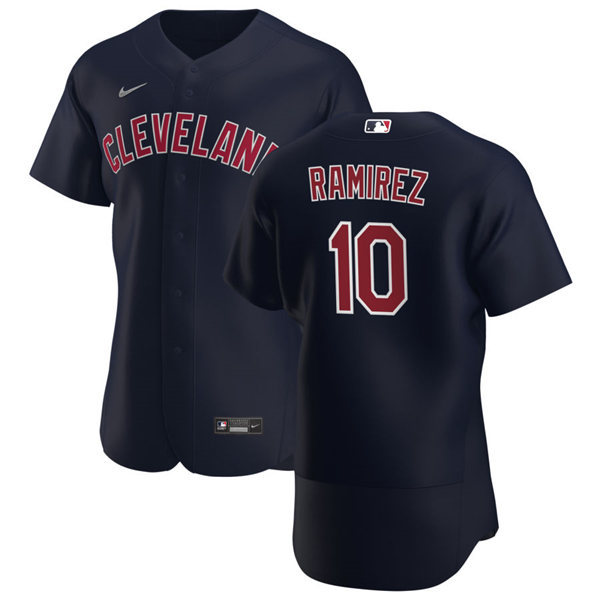 Mens Cleveland Indians #10 Harold Ramirez Nike Cleveland Navy Alternate Flex Base Jersey