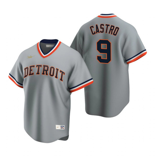 Youth Detroit Tigers #9 Willi Castro Nike Gray Cooperstown Collection Jersey