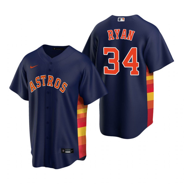 Youth Houston Astros Retired Player #34 Nolan Ryan Nike Alternate Jersey