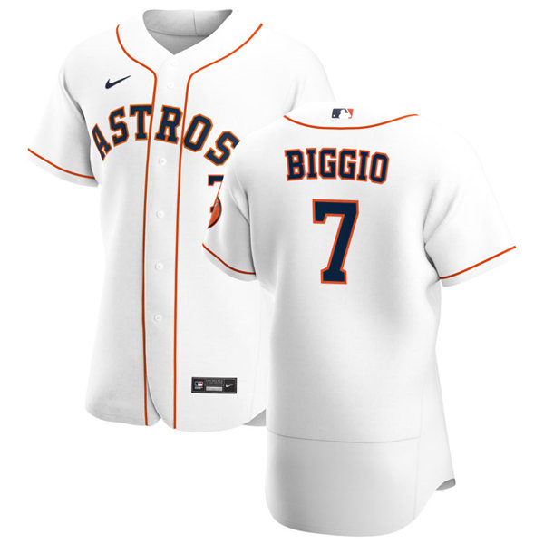 Mens Houston Astros Retired Player #7 Craig Biggio Nike White Home Flexbase Jersey
