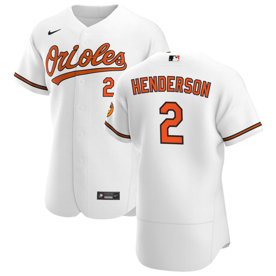 Mens Baltimore Orioles #2 Gunnar Henderson Nike Home White Flexbase Jersey