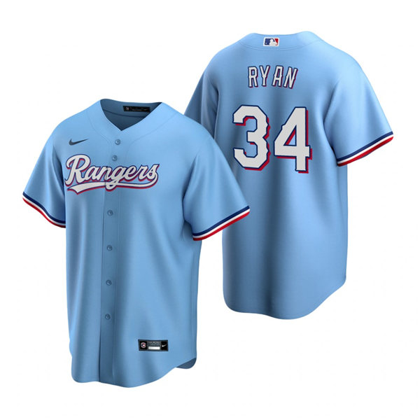 Youth Texas Rangers Retired Player #34 Nolan Ryan Nike Blue Alternate CoolBase Player Jersey