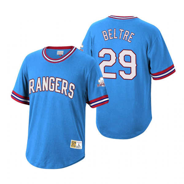 Mens Texas Rangers #29 Adrian Beltre Mitchell&Ness Light Blue Cooperstown Collection Wild Pitch Jersey