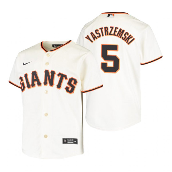 Youth San Francisco Giants #5 Mike Yastrzemski Nike Cream Home Jersey