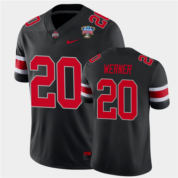 Mens Ohio State Buckeyes #20 Pete Werner Nike Blackout College Football Game Jersey