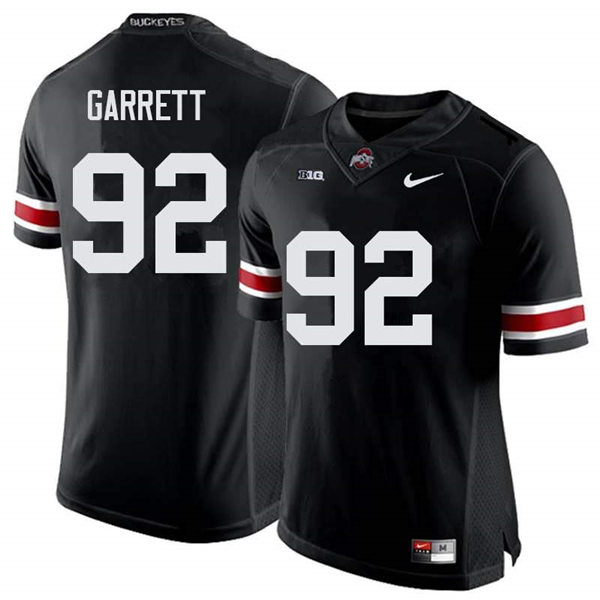 Mens Ohio State Buckeyes #92 Haskell Garrett Nike Black White College Football Game Jersey