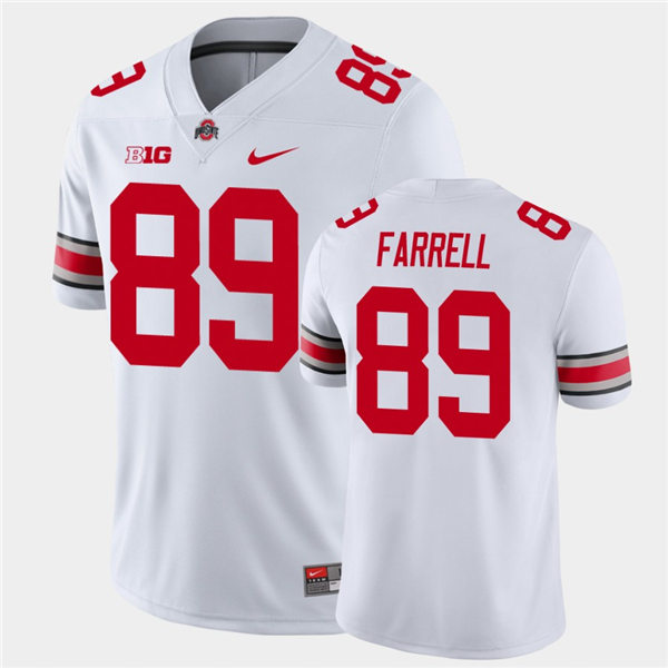 Mens Ohio State Buckeyes #89 Luke Farrell Nike White College Football Game Jersey