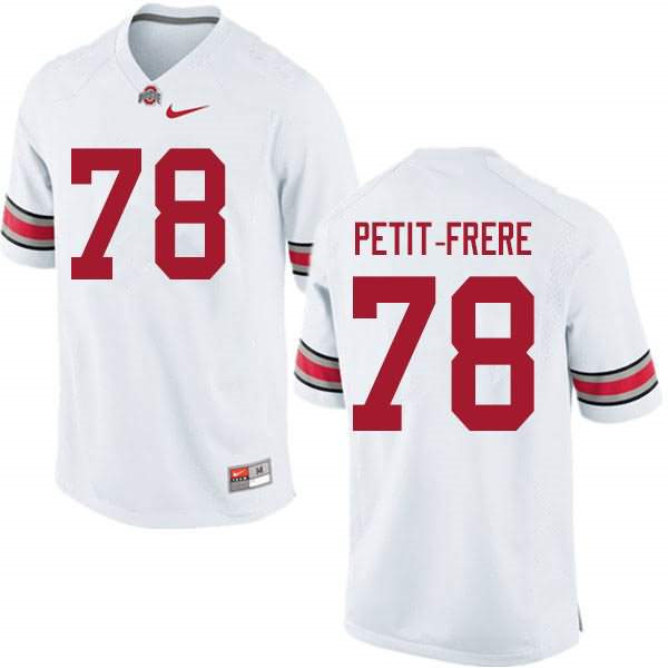 Mens Ohio State Buckeyes #78 Nicholas Petit-Frere Nike White College Football Game Jersey