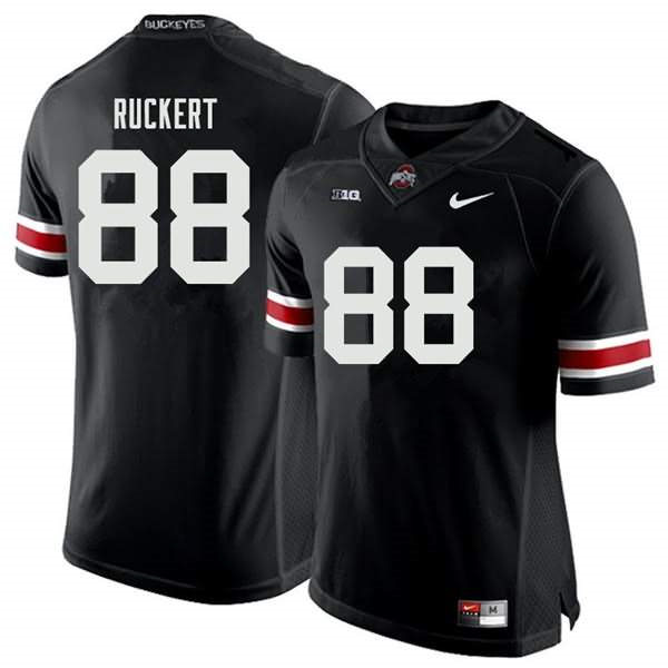 Mens Ohio State Buckeyes #88 Jeremy Ruckert Nike Black White College Football Game Jersey