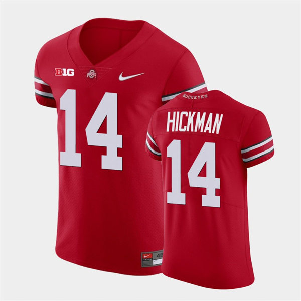 Mens Ohio State Buckeyes #14 Ronnie Hickman Nike Scarlet College Football Game Jersey