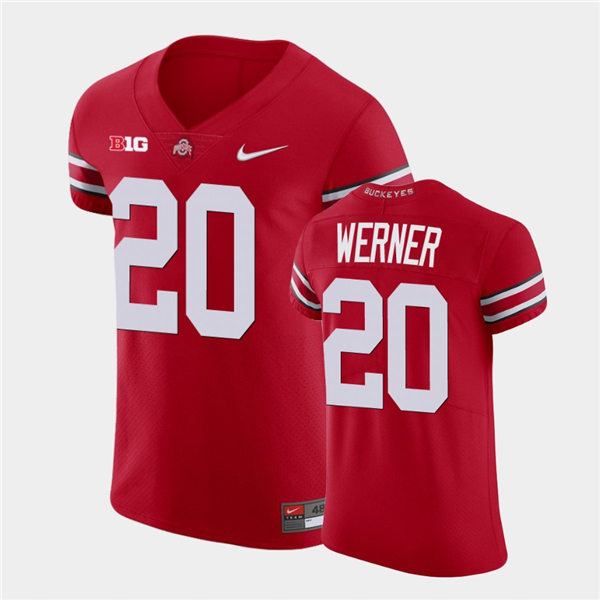 Mens Ohio State Buckeyes #20 Pete Werner Nike Scarlet College Football Game Jersey