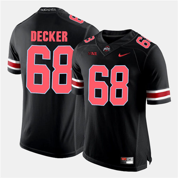 Mens Ohio State Buckeyes #68 Taylor Decker Nike Blackout College Football Game Jersey