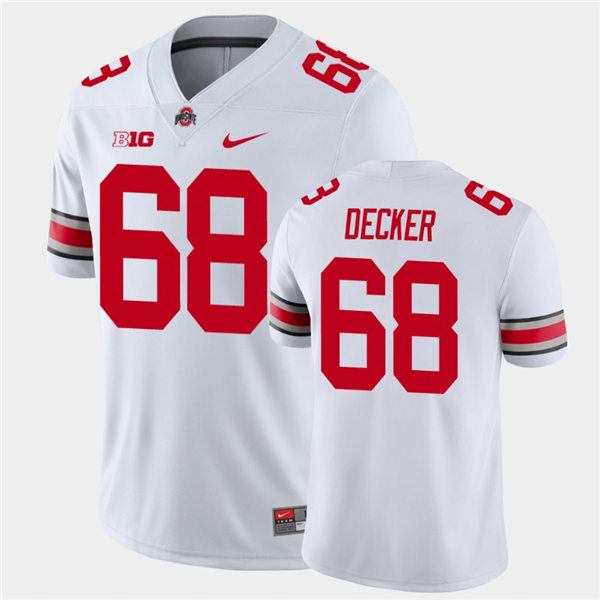 Mens Ohio State Buckeyes #68 Taylor Decker Nike White College Football Game Jersey