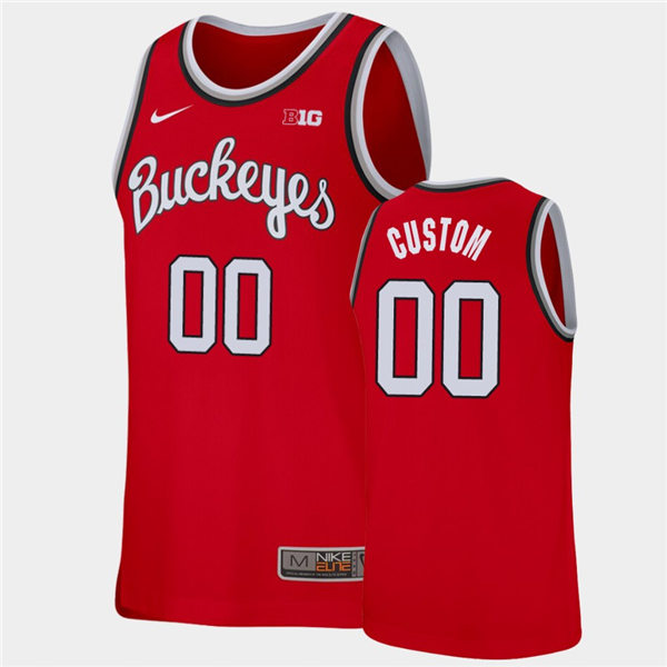 Youth Ohio State Buckeyes Custom Keita Bates-Diop Jim Jackson D'Angelo Russell Aaron Craft Nike 2020 Retro Scarlet Basketball Jersey
