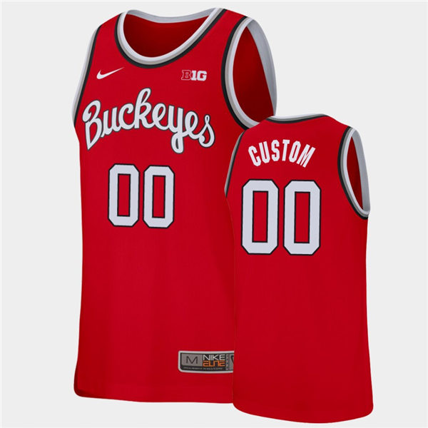 Youth Ohio State Buckeyes Custom Nike 2020 Retro Scarlet Basketball Jersey