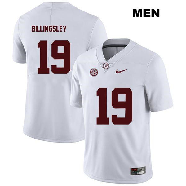 Mens Alabama Crimson Tide #19 Jahleel Billingsley Nike White College Game Football Jersey