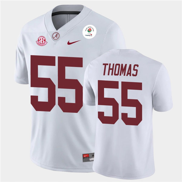 Mens Alabama Crimson Tide #55 Derrick Thomas Nike White College Game Football Jersey
