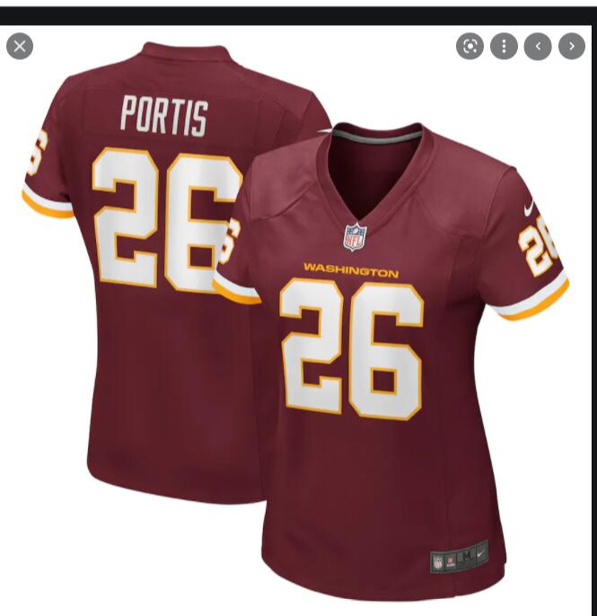 Womens Washington Redskins Retired Player #26 Clinton Portis Nike Burgundy Limited Football Jersey