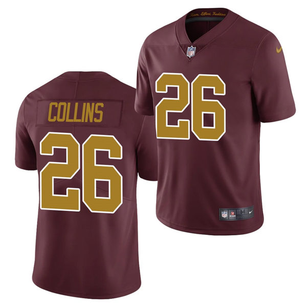 Mens Washington Football Team #26 Landon Collins Nike Burgundy Gold Alternate Vapor Limived Jersey