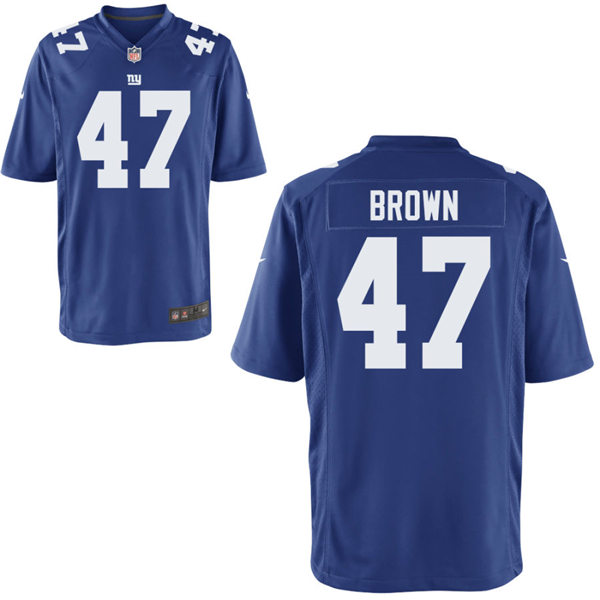 Youth New York Giants #47 Cam Brown Nike Royal Limited Jersey