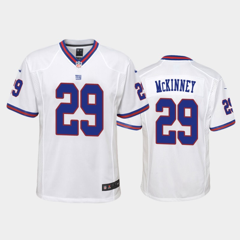Youth New York Giants #29 Xavier McKinney Nike White Color Rush Limited Player Jersey