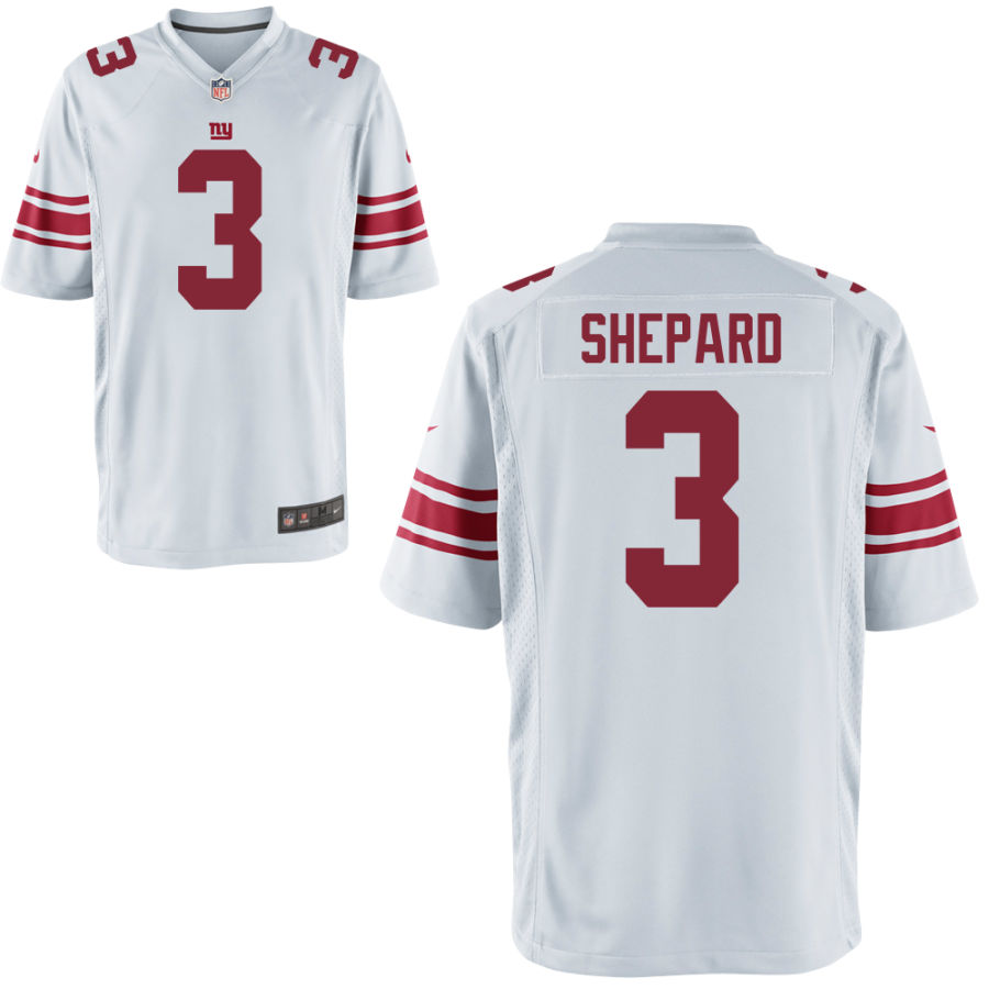 Youth New York Giants #3 Sterling Shepard Nike White Limited Jersey