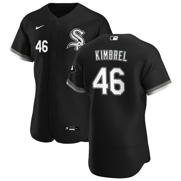 Mens Chicago White Sox #46 Craig Kimbrel Nike Black Alternate FlexBase Jersey