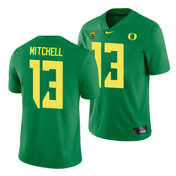 Mens Oregon Ducks #13 Dillon Mitchell Nike 2018 Green College Football Game Jersey