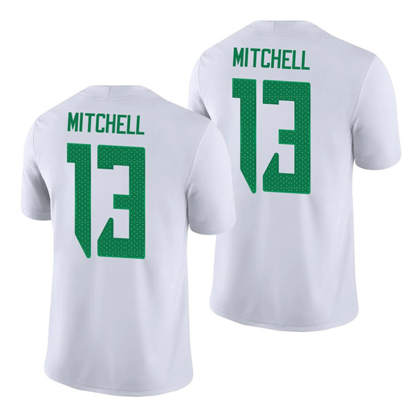 Mens Oregon Ducks #13 Dillon Mitchell Nike 2018 White College Football Game Jersey