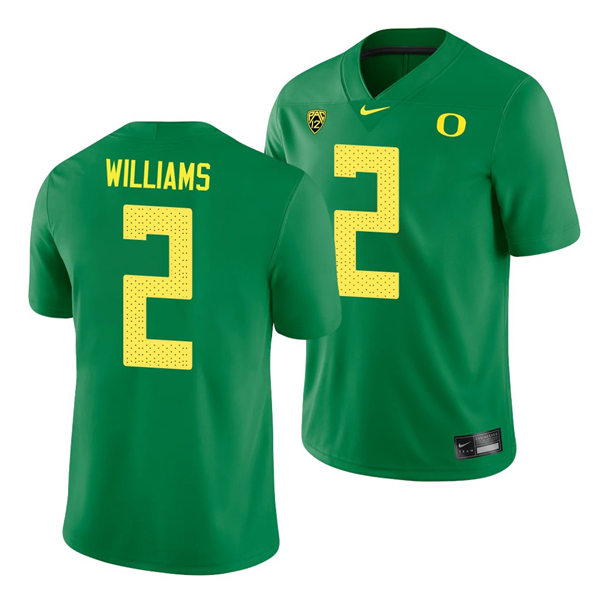 Mens Oregon Ducks #2 Devon Williams Nike 2018 Green College Football Game Jersey