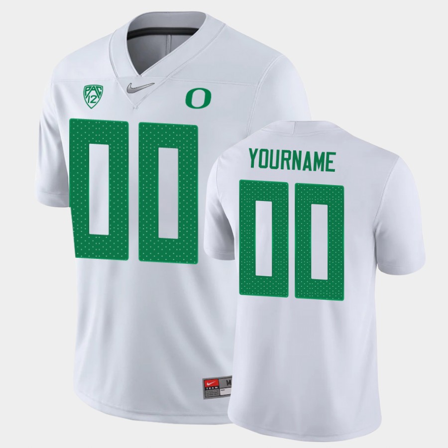 Mens Oregon Ducks Custom Jay Butterfield Adrian Jackson Sean Dollars DJ Johnson Bryan Addison Nike 2018 White Football Jersey