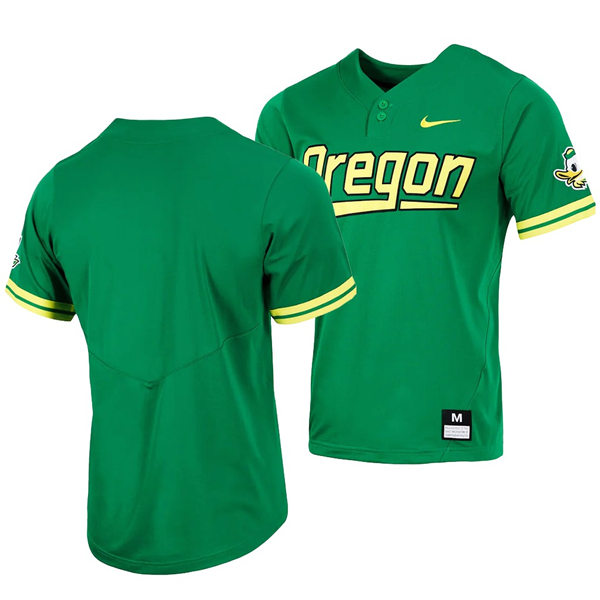 Mens Oregon Ducks Blank Nike Green College Baseball Team Jersey 
