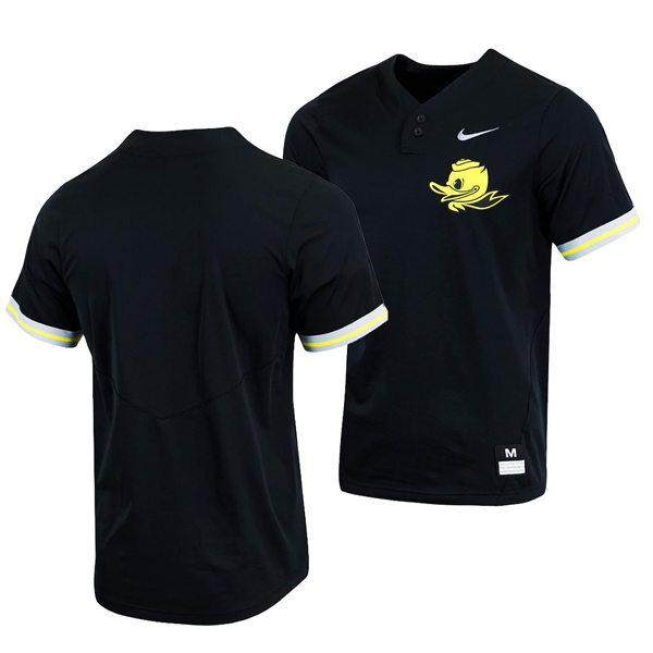 Mens Oregon Ducks Blank Nike Black College Baseball Team Jersey 