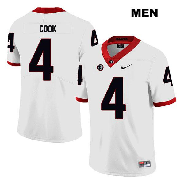 Mens Georgia Bulldogs #4 James Cook White Nike College Football Jersey