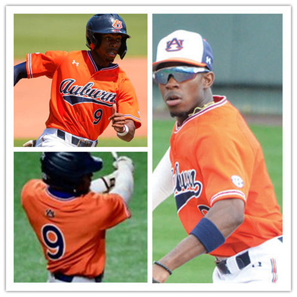 Mens Auburn Tigers #9 Ryan Bliss Orange Under Armour College Baseball Jersey