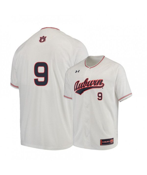 Mens Auburn Tigers #9 Ryan Bliss 2020 White Under Armour College Baseball Jersey