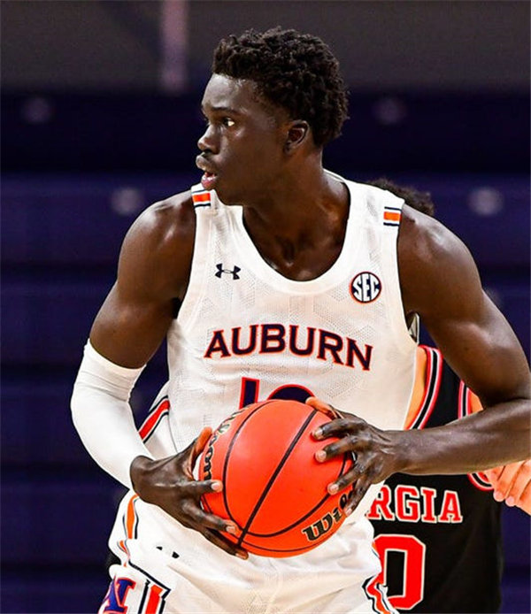 Mens Auburn Tigers #10 JT Thor Under Armour 2020 White College Basketball Game Jersey