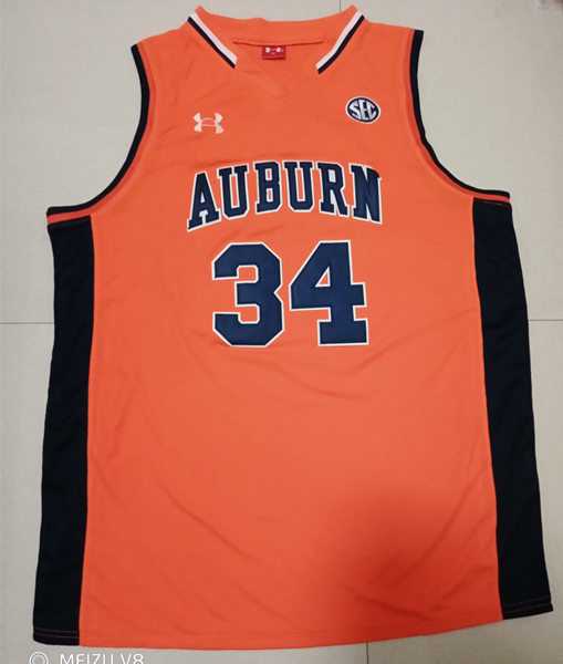 Mens Auburn Tigers #34 Charles Barkley 2018 Orange Auburn Under Armour College Baskeball Jersey