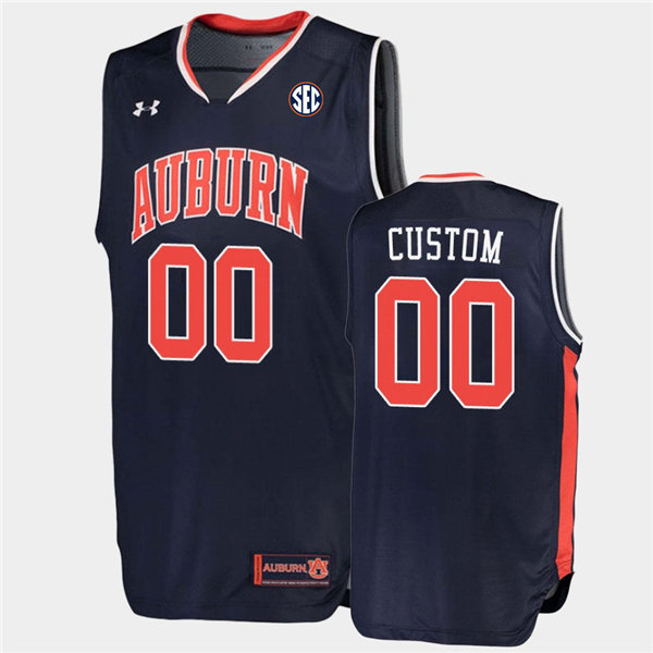 Mens Auburn Tigers Custom Isaac Okoro Wesley Person Chris Morris Chuck Person 2017 Navy Under Armour Basketball Jersey