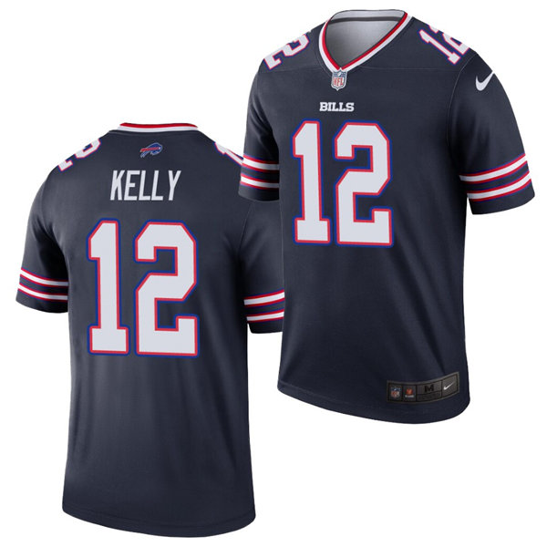 Youth Buffalo Bills Retired Player #12 Jim Kelly Nike Navy Inverted Legend Jersey