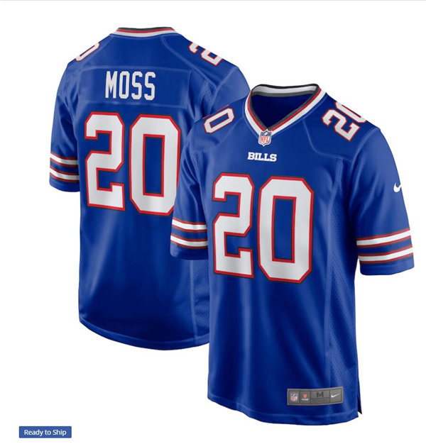 Mens Buffalo Bills #20  Zack Moss Nike Royal Vapor Limited Jersey